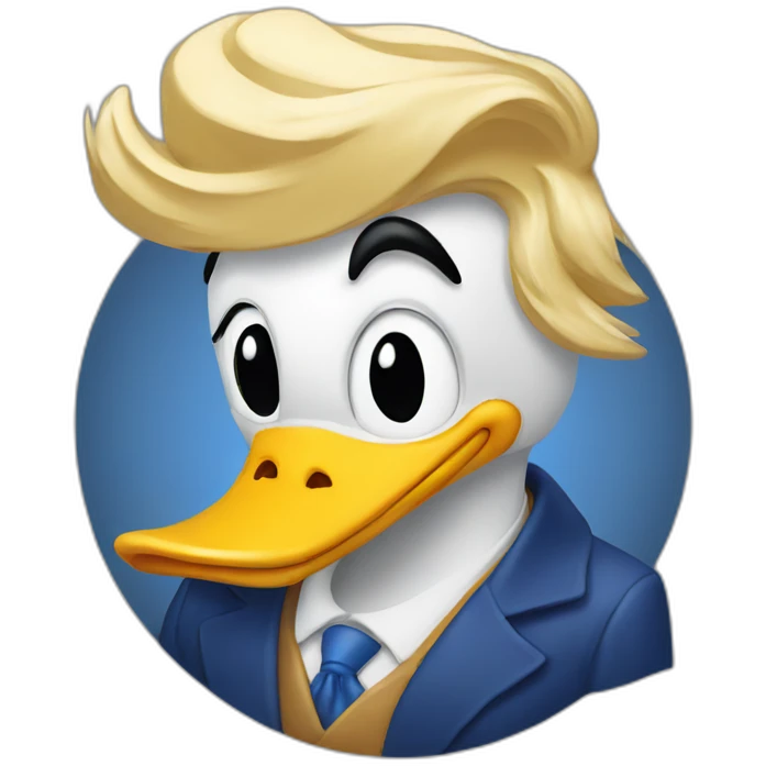 Donald Trump as Donald Duck emoji