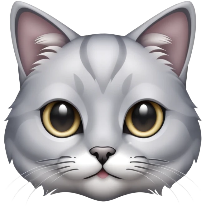Silver gradient folded-eared cat emoji