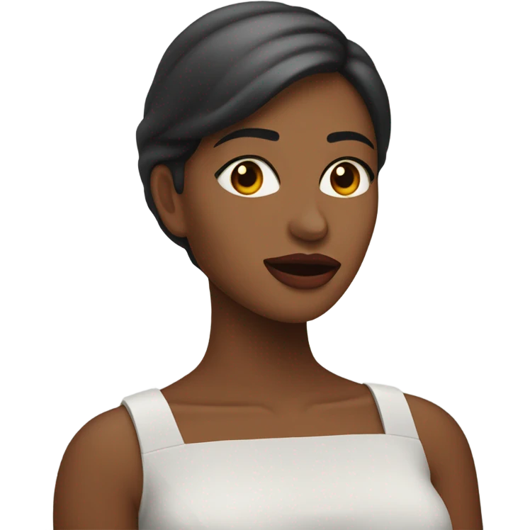 Mujer pintándose los labios  emoji