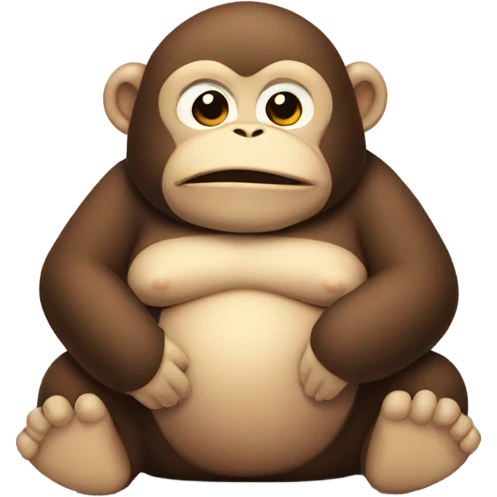 Fat monkey emoji