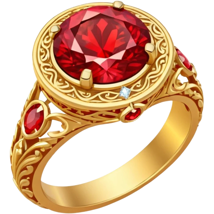 red ring marry red diamond emoji