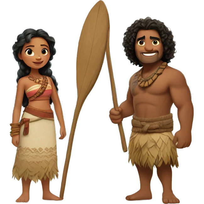 Maui and Moana emoji