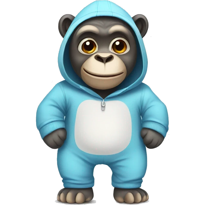 Cute Gorilla Wearing A Onesie emoji