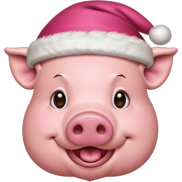 Christmas pig emoji
