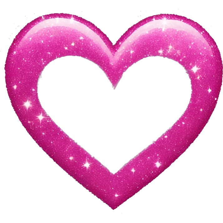 Pink sparkly heart emoji