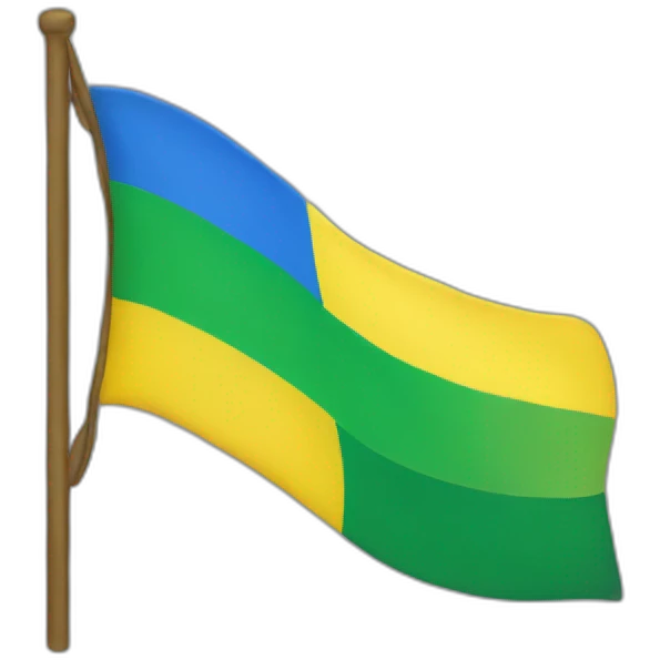 flag with yellow, blue and green colors  emoji