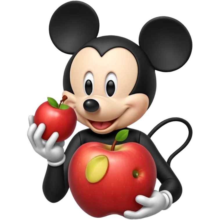Mickey comiendo manzana  emoji