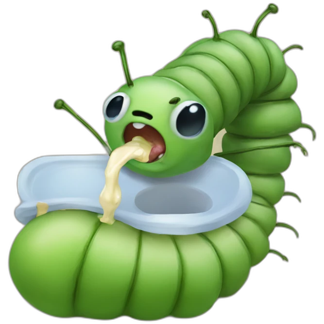 Caterpillar eating Johnny dep emoji
