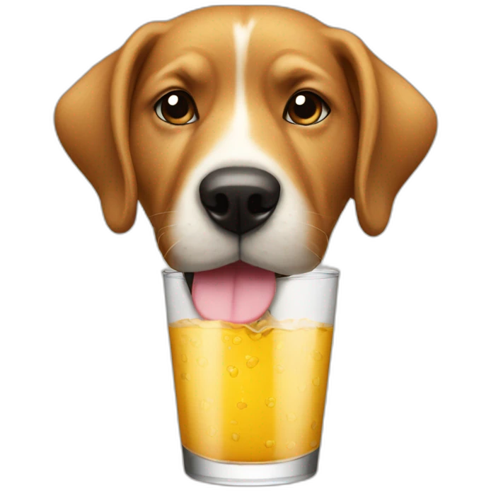 A dog drink emoji