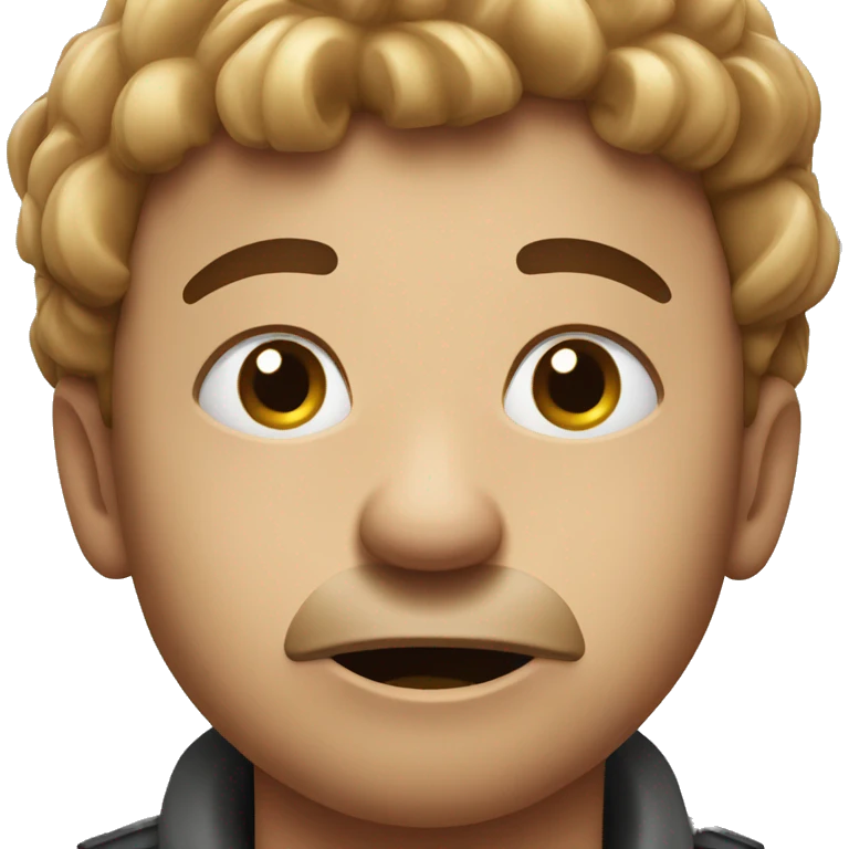 A very dissatisfied person who is eating meat. emoji
