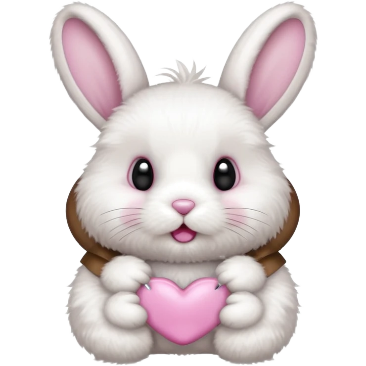 Bunny with a pink pacifier emoji