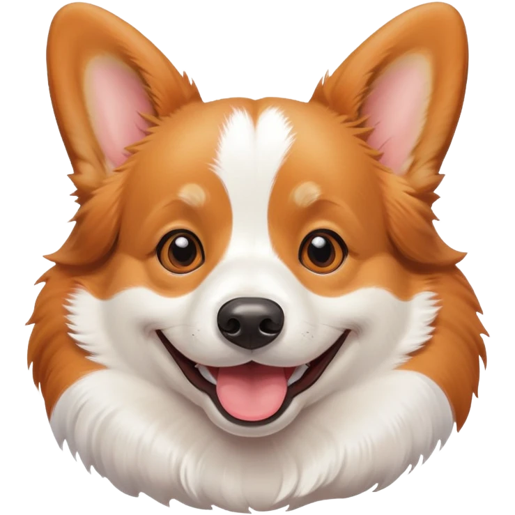 Очень довольный корги  emoji