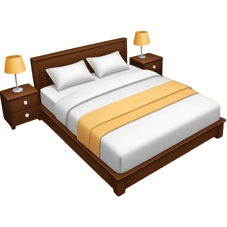neat and tidy bedroom with everything in place, simple and inviting emoji