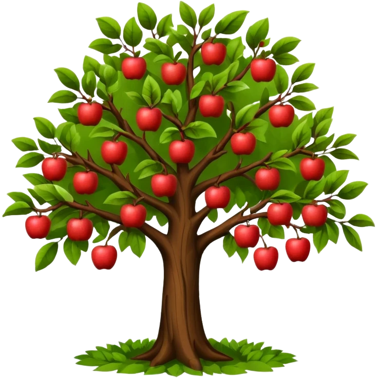 Apple tree, less apples. emoji