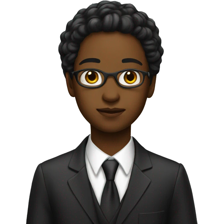Lawyer with black girl emoji