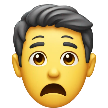 Confused face with mouth open emoji
