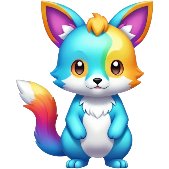  Colorful Shiny Kawaii FurSona Fakemon Full Body emoji