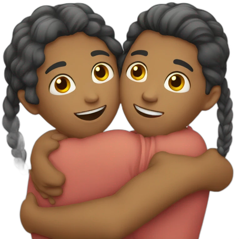 Hug couple emoji