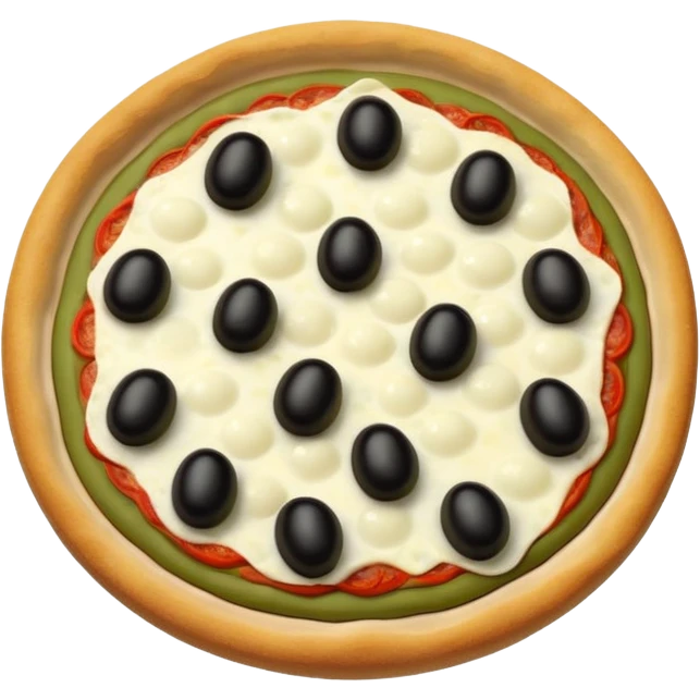 just black and green olives pizza emoji