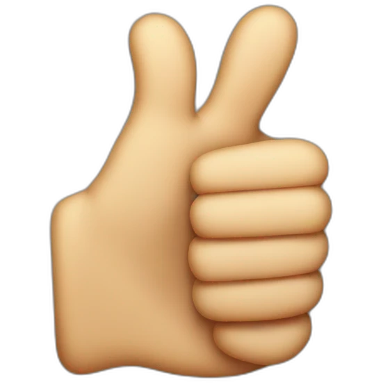 a thumb up broken emoji
