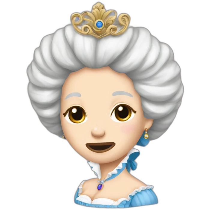 Marie Antoinette crying desperately emoji