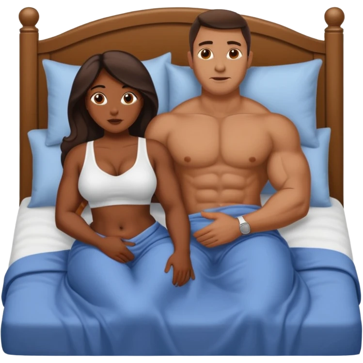 naked man with big dick fucking a big booty women in the bed emoji