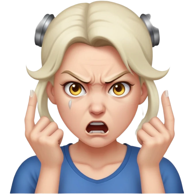 Super pissed off lasy, so angry, steam blowing out ears emoji