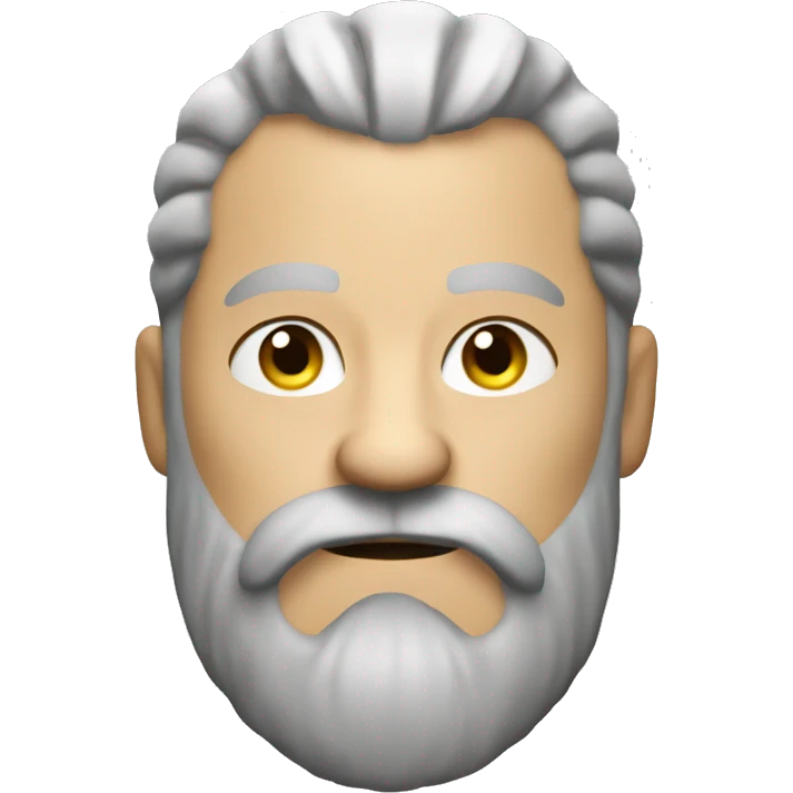 Ragnar Viking with grey beard and blond mustache emoji