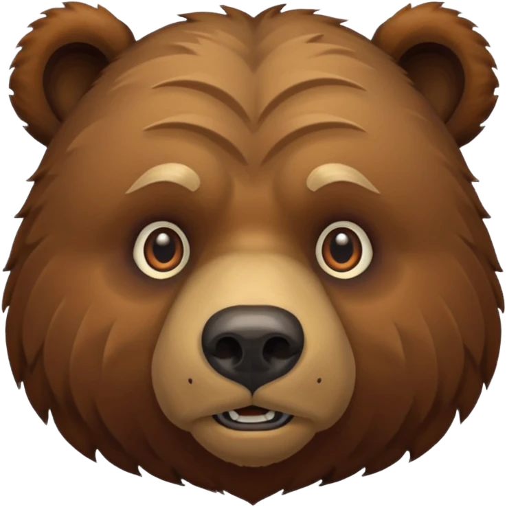 grizzly bear face emoji