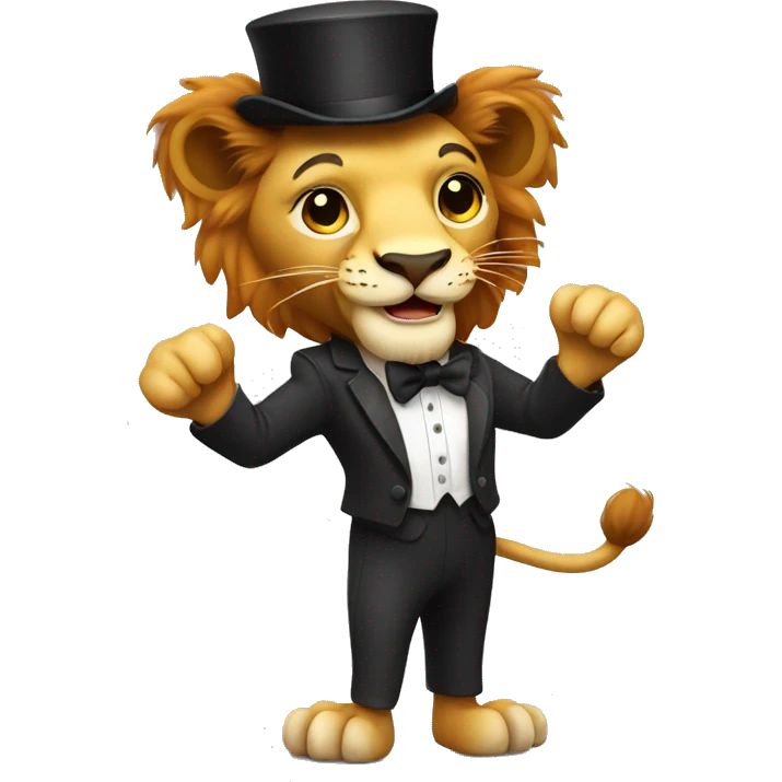 Tap dancing lion  emoji