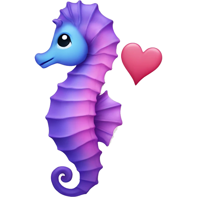 Seahorse with hearts emoji