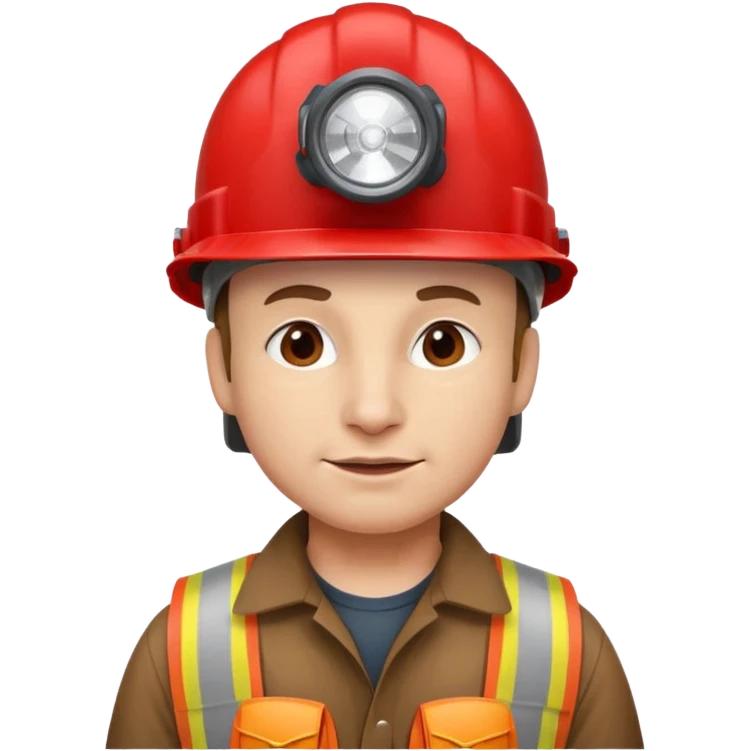 a mole with drill, worker, red helmet, headlamp emoji