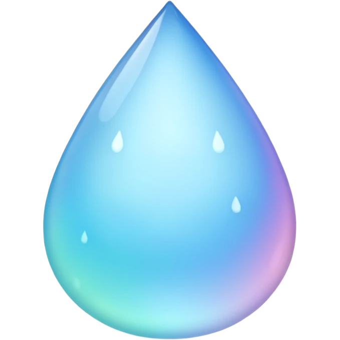 Pastel raindrop emoji