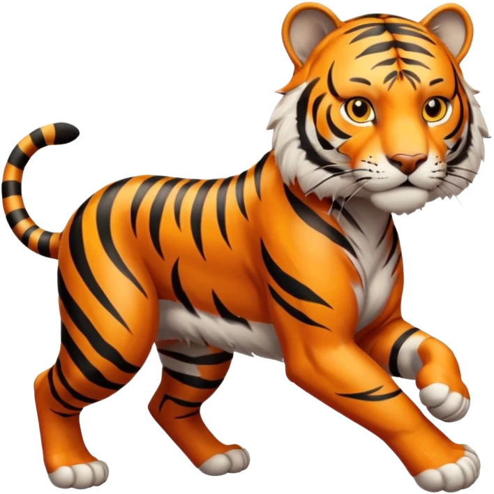 High resolution of a runnig tigar emoji