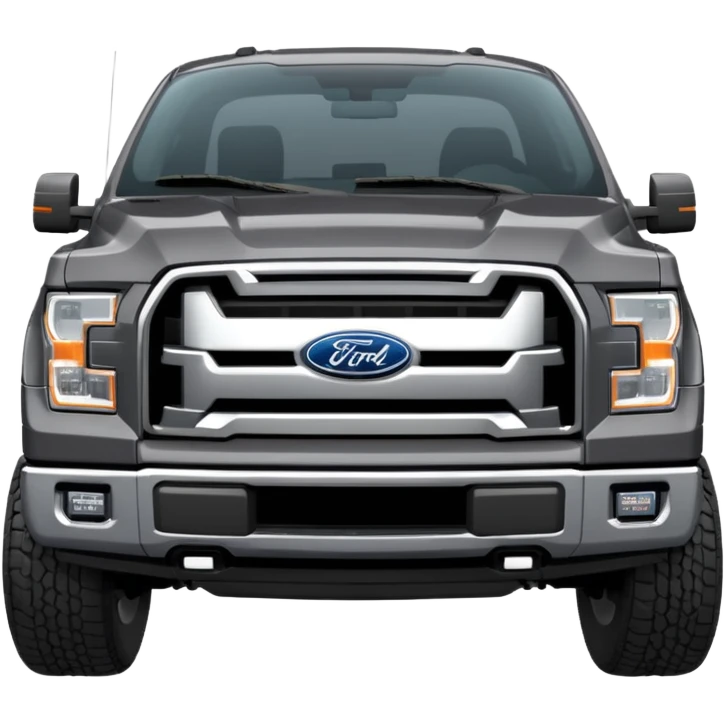 Dark Grey Ford F150 crew cab emoji