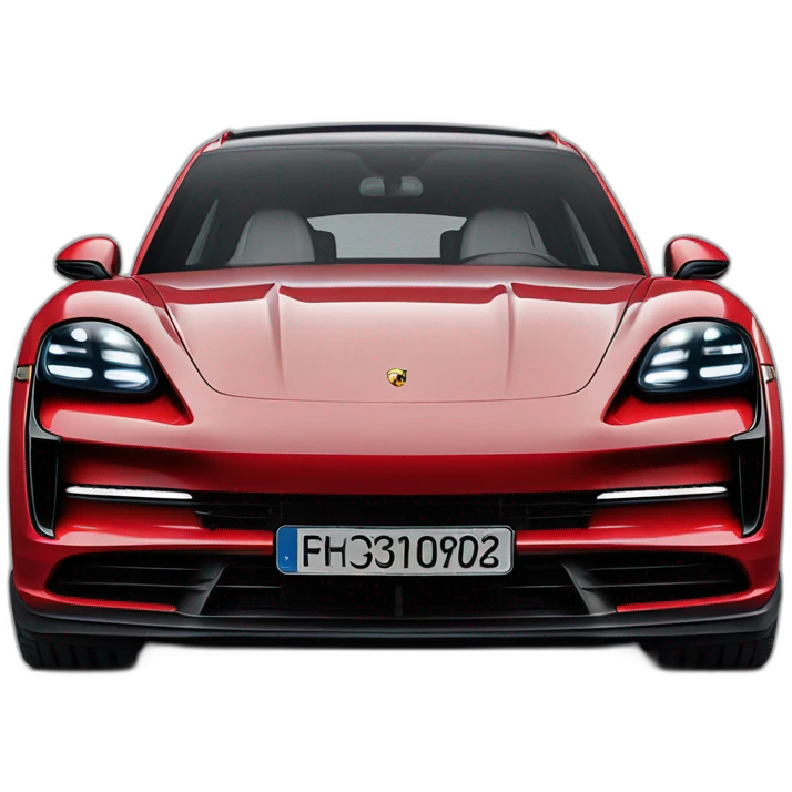 Porsche taycan turbo s sport turismo red profil emoji