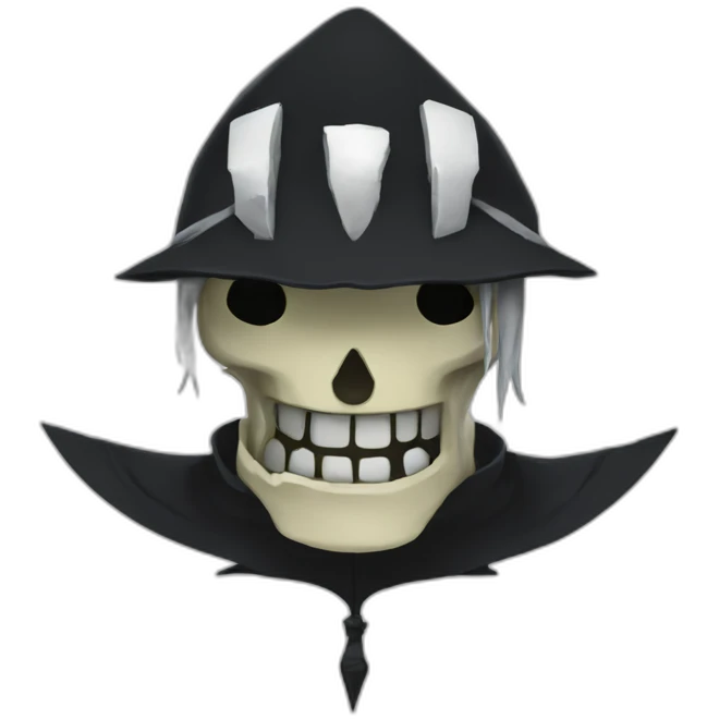 Lord Death soul eater anime black cartoon emoji