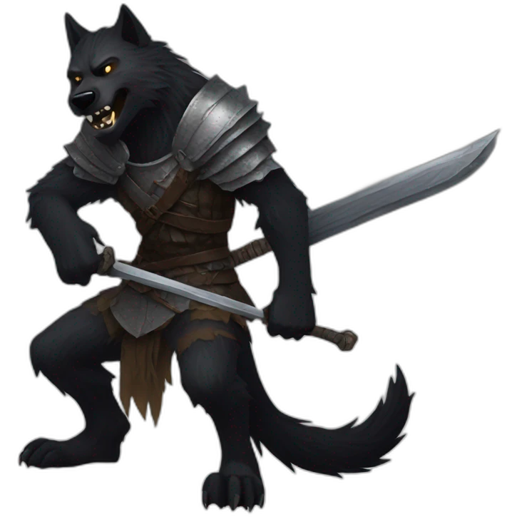 werewolf playing dark souls emoji