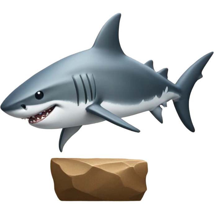 Shark riding a bull emoji
