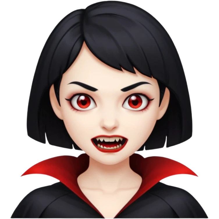 short hair vampire girl emoji