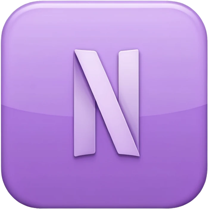 Netflix aesthetic "N" logo in pastel purple emoji