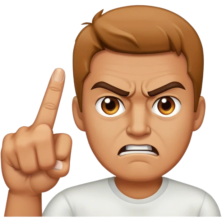 Man showing Middle finger emoji