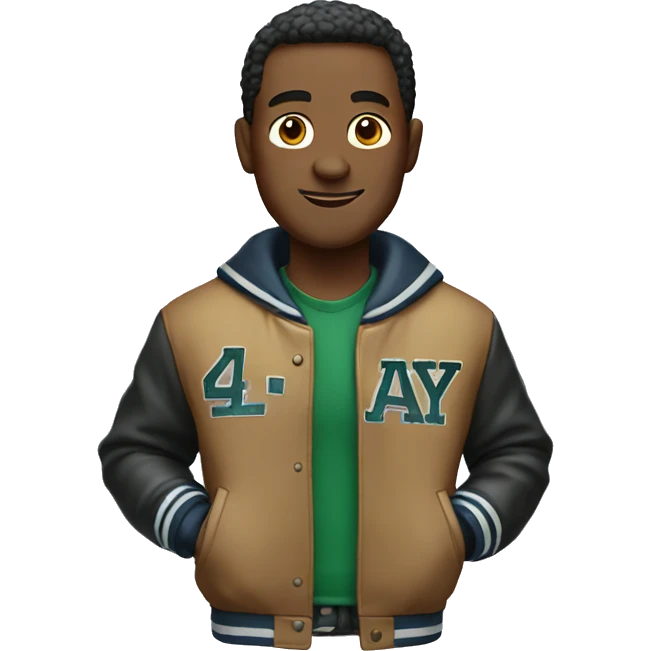 Man with Varsity jacket  emoji