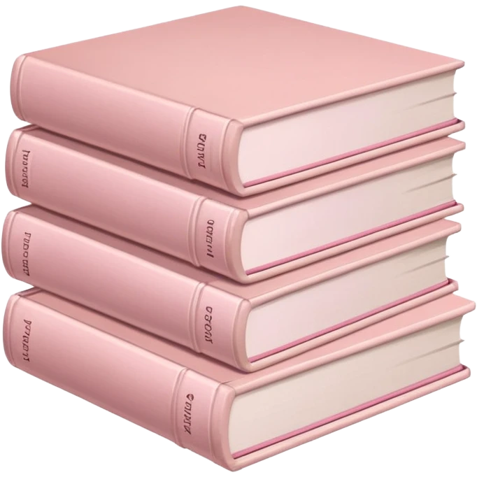 stack of pale pink stack of books emoji
