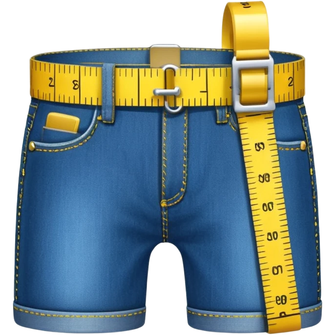 tape measure and jeans emoji