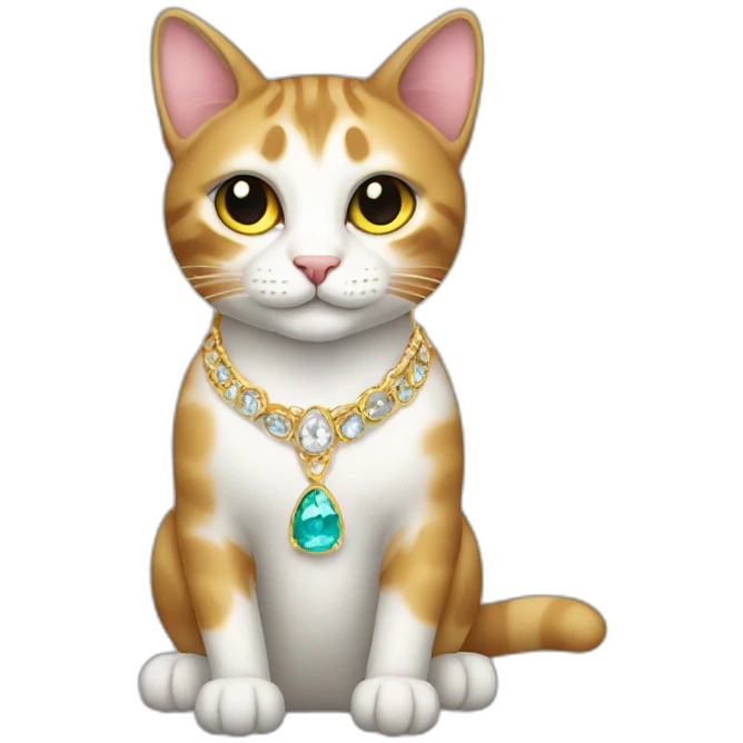cat in jewelery  emoji