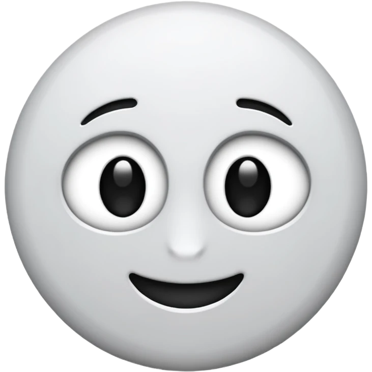 Black and white emoji