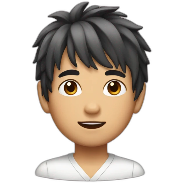 Boy with nigiri hair emoji