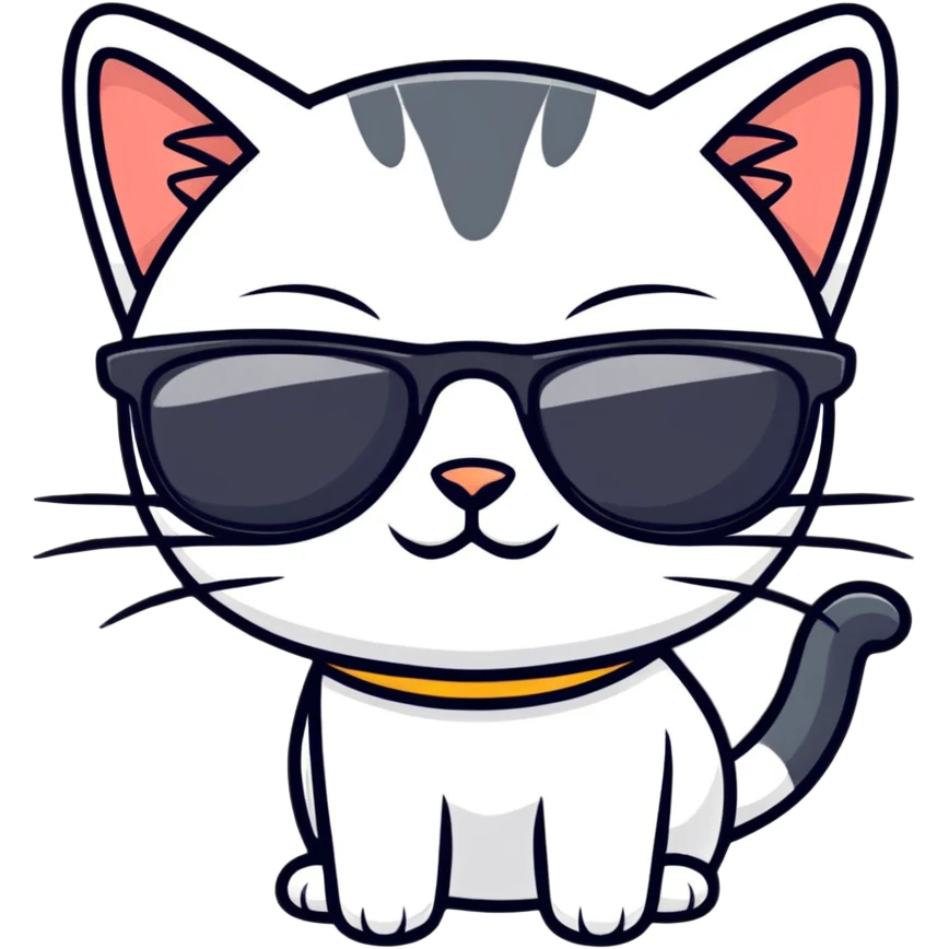 Cat with sunglasses emoji
