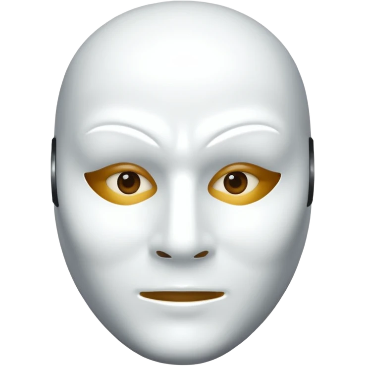 A person with a white mask on their face emoji